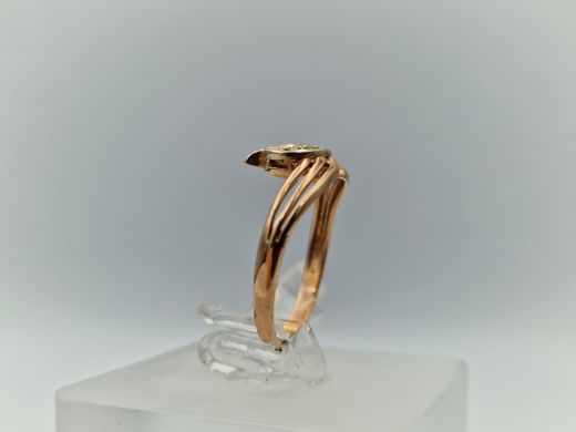 Zelta gredzens ar cirkoniju, 1.51 g, izm. 17.5