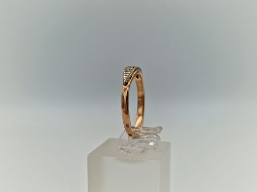 Zelta gredzens ar cirkoniju, 2.17 g, izm. 17.5