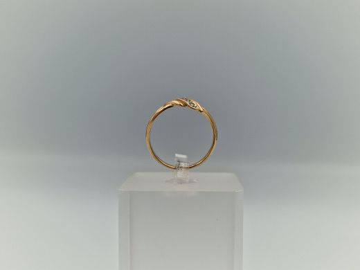 Zelta gredzens ar cirkoniju, 1.49 g, izm. 17