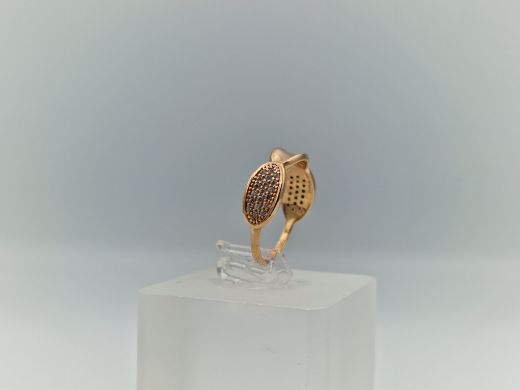 Золотое кольцо с цирконом, 2.6 г, разм. 16.5