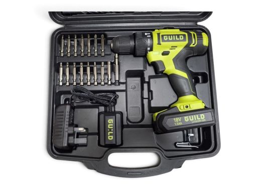 Guild 18V Hammer Drill With 100 Accessories