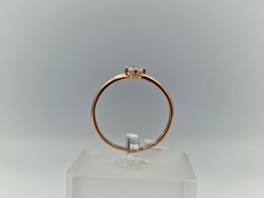 Zelta gredzens ar cirkoniju, 1.33 g, izm. 19