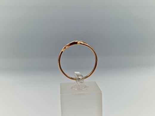 Zelta gredzens ar cirkoniju, 1.38 g, izm. 18