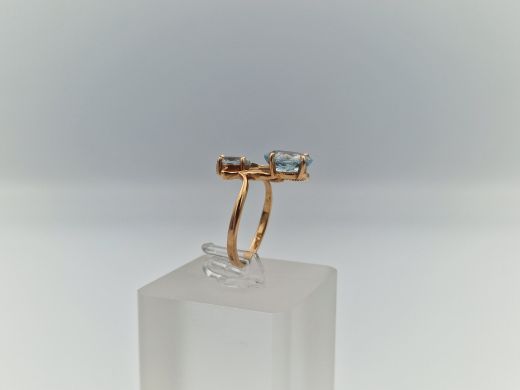 Zelta gredzens ar cirkoniju, 3.13 g, izm. 17