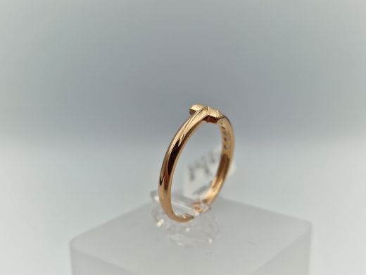 Zelta gredzens ar cirkoniju, 1.29 g, izm. 17