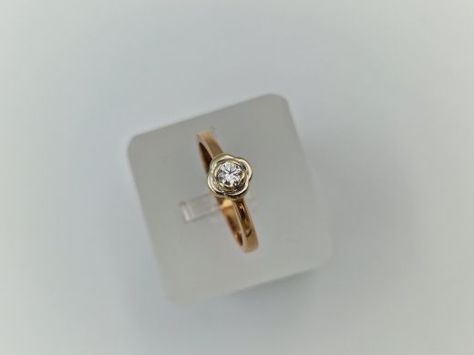 Zelta gredzens ar cirkoniju, 2.45 g, izm. 17.2