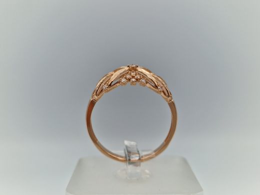 Zelta gredzens ar cirkoniju, 2.41 g, izm. 19