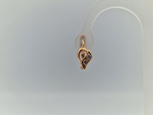 Zelta auskari ar cirkoniju, 2.21 g