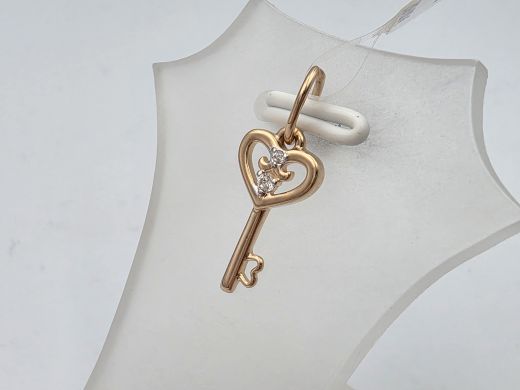 Zelta kulons ar cirkoniju, 0.56 g