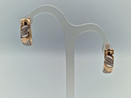 Zelta auskari ar cirkoniju, 2.51 g