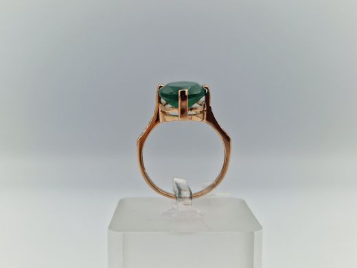 Zelta gredzens ar cirkoniju, 3.97 g, izm. 18