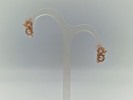 Zelta auskari ar cirkoniju, 1.32 g