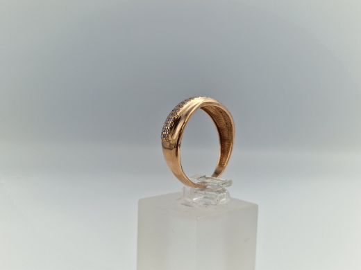 Zelta gredzens ar cirkoniju, 1.96 g, izm. 18