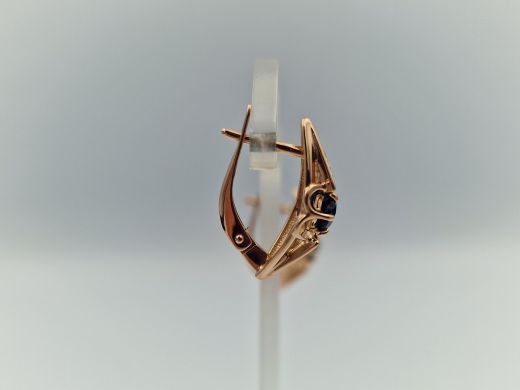 Золотые серьги с кораллом, 3.45 г