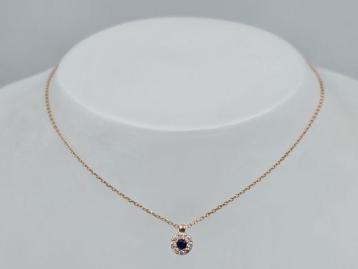 Gold pendant with zircon, 1.88 g, size 45 cm