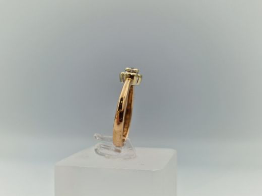 Zelta gredzens ar cirkoniju, 2.45 g, izm. 17.2