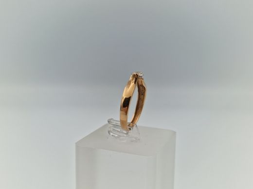 Zelta gredzens ar cirkoniju, 1.74 g, izm. 16