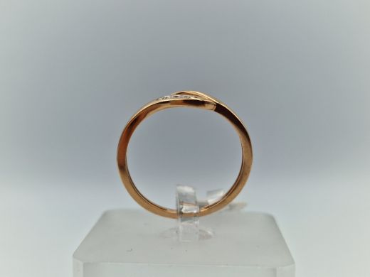 Zelta gredzens ar cirkoniju, 1.79 g, izm. 18.5