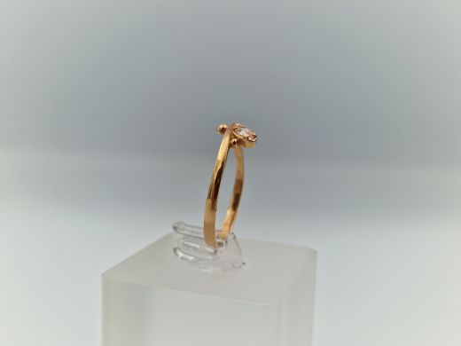 Zelta gredzens ar cirkoniju, 1.63 g