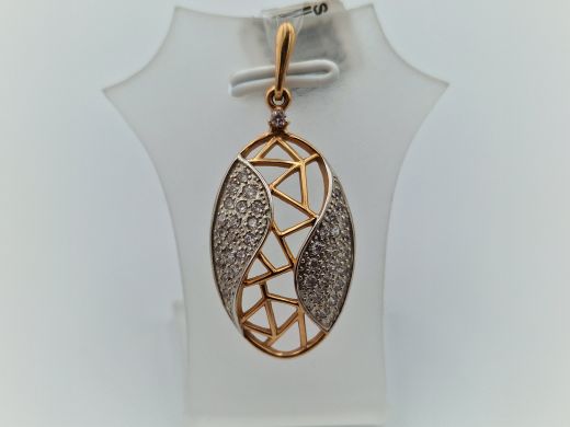 Zelta kulons ar cirkoniju, 2.3 g