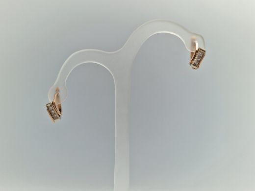 Zelta auskari ar cirkoniju, 3.55 g