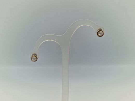 Zelta auskari ar cirkoniju, 1.96 g