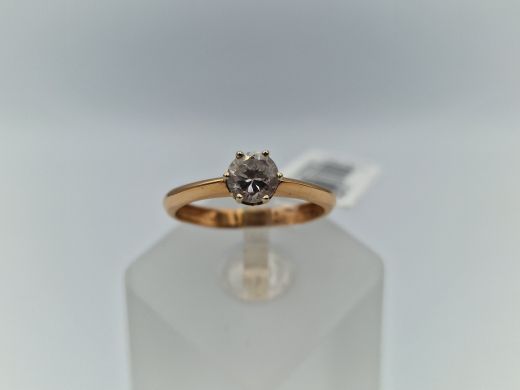 Zelta gredzens ar cirkoniju, 1.39 g, izm. 15.5