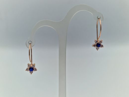 Zelta auskari ar cirkoniju, 1.42 g