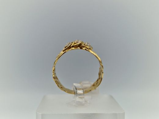 Zelta gredzens ar cirkoniju, 4.26 g, izm. 18