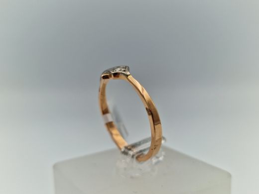 Zelta gredzens ar briljantu, 2.07 g, izm. 18