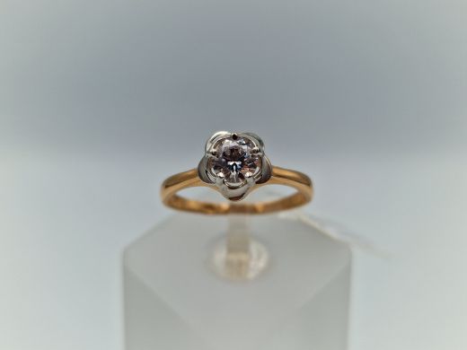 Zelta gredzens ar cirkoniju, 1.8 g, izm. 17.5