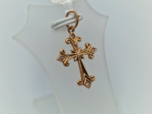 Золотой кулон с цирконом, 1.31 г