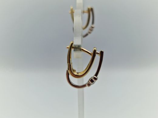 Zelta auskari ar cirkoniju, 5.74 g