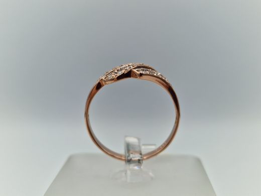 Zelta gredzens ar cirkoniju, 1.87 g, izm. 18