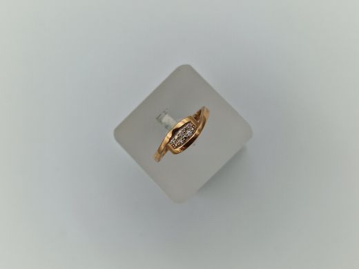 Zelta gredzens ar cirkoniju, 2.45 g, izm. 17