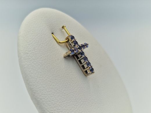 Золотой кулон с цирконом, 1.04 г