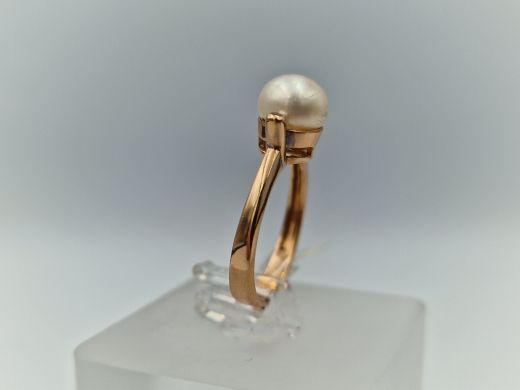 Zelta gredzens ar cirkoniju, 2.69 g, izm. 16