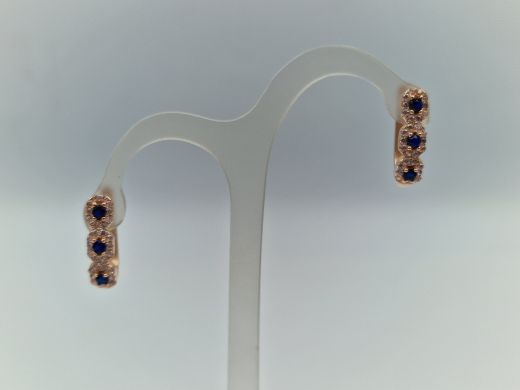 Zelta auskari ar cirkoniju, 2.24 g